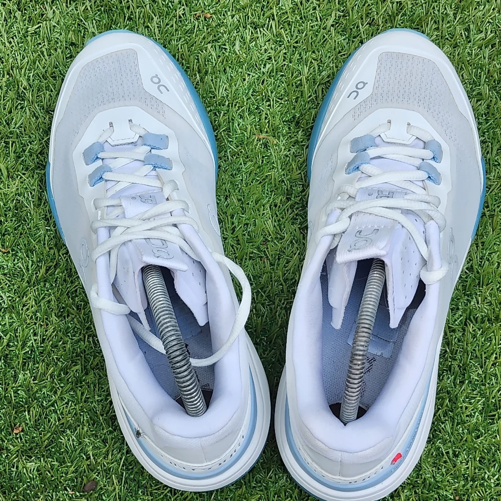 On Running Cloud White and Sky Blue Athletic Shoes - The Roger Advantage Pro - Picture 7 of 9